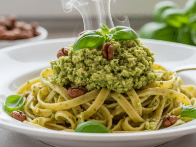 Pesto sans FODMAP au basilic et noix de Grenoble