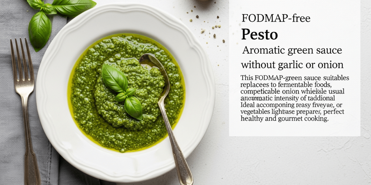 Pesto sans FODMAP – Sauce verte aromatique sans ail ni oignon