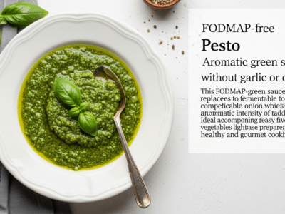 Pesto sans FODMAP – Sauce verte aromatique sans ail ni oignon