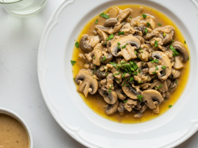 Sauce champignon sans FODMAP délicieuse et savoureuse