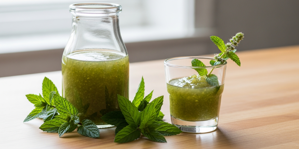 Sirop de menthe maison sans FODMAP