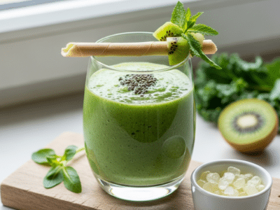 Smoothie vert sans FODMAP rafraîchissant