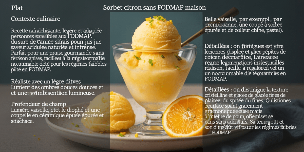 Sorbet citron sans FODMAP maison