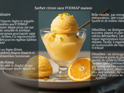 Sorbet citron sans FODMAP maison