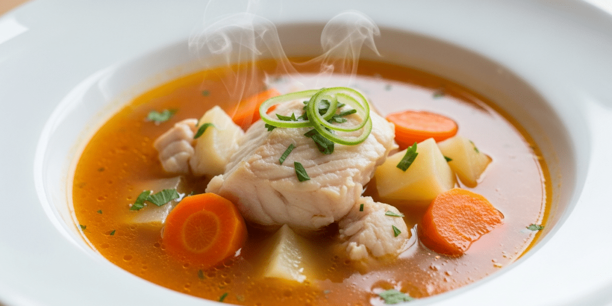 Soupe de poisson sans lactose et sans œuf
