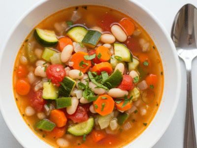 Soupe Minestrone Sans Gluten traditionnelle et savoureuse