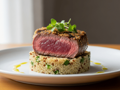 Steak haché sans FODMAP parfumé aux herbes fraîches
