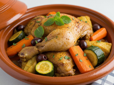 Tajine de poulet sans FODMAP