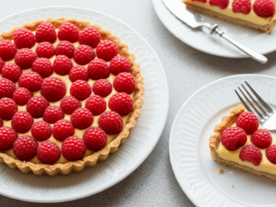 Tarte aux framboises sans FODMAP