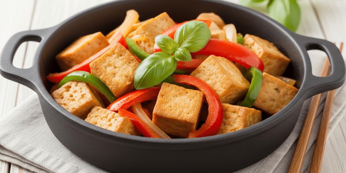 Tofu sauté aux légumes sans FODMAP