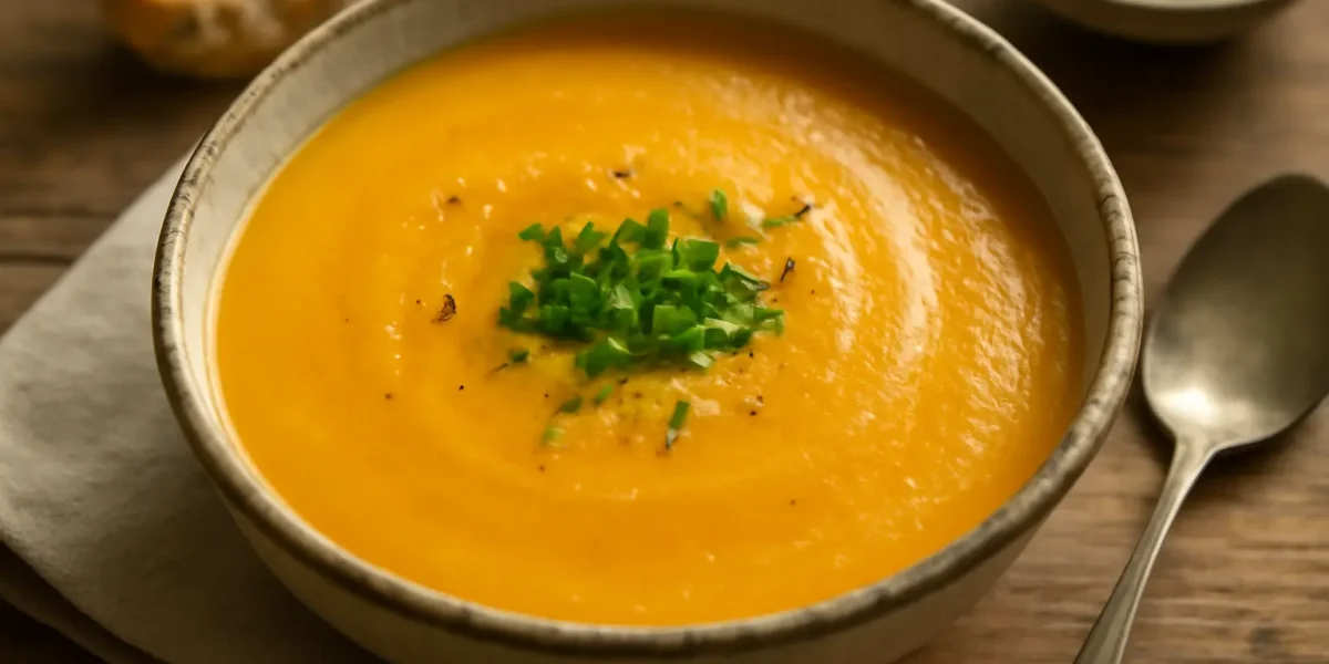 Velouté de butternut sans crème fraîche, velouté onctueux au lait végétal