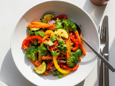 Wok de légumes sans FODMAP savoureux et équilibré