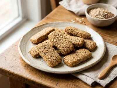 Biscuits de dentition à l&rsquo;avoine sans lactose et sans œufs