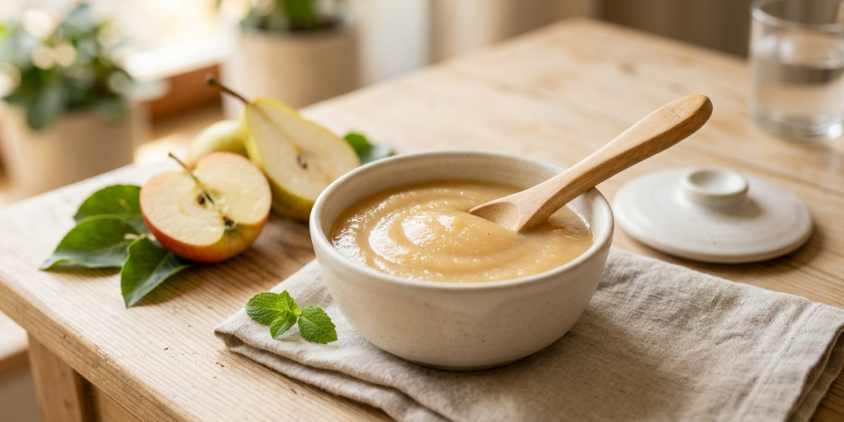Compote Bébé Sans Allergènes à la Pomme et à la Poire