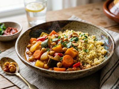 Couscous végétarien sans gluten et sans œufs