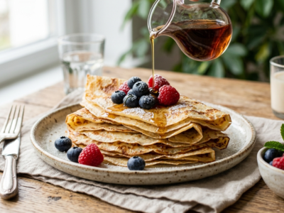 Crêpes sans gluten, sans soja et sans œuf