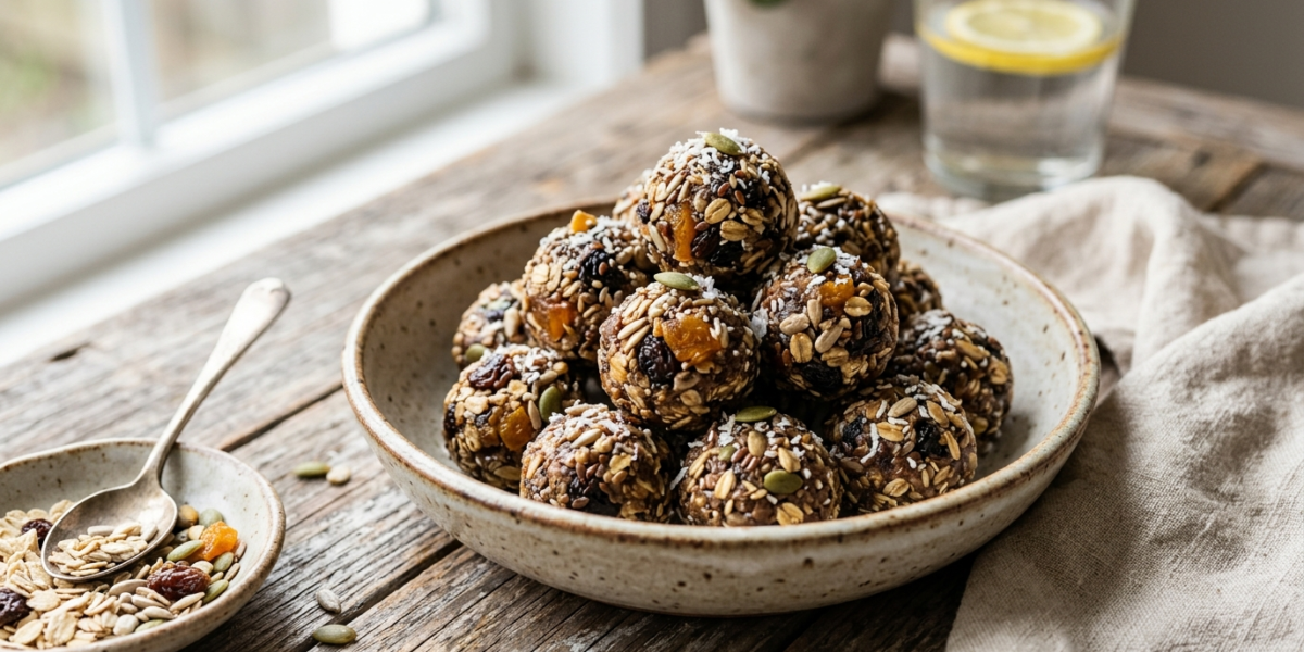 Energy balls sans cacahuètes ni noix, gourmandes et saines
