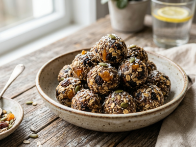 Energy balls sans cacahuètes ni noix, gourmandes et saines