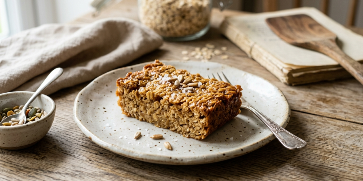 Flapjack moelleux sans arachides ni fruits à coque