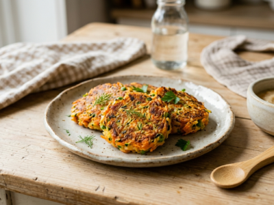 Galettes de légumes maison pour bébé sans gluten et sans œufs