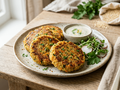 Galettes de quinoa sans œuf et sans gluten