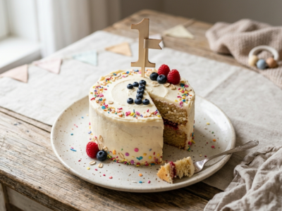 Gâteau pour premier anniversaire sans allergènes courants