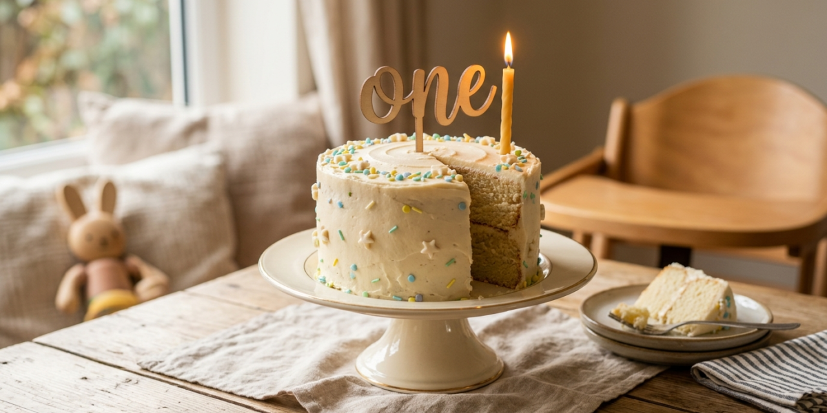 Gâteau premier anniversaire sans fruits à coque
