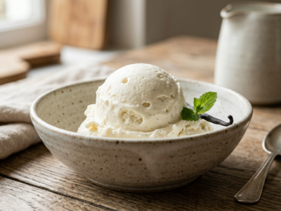 Glace Maison Sans Fruits à Coque