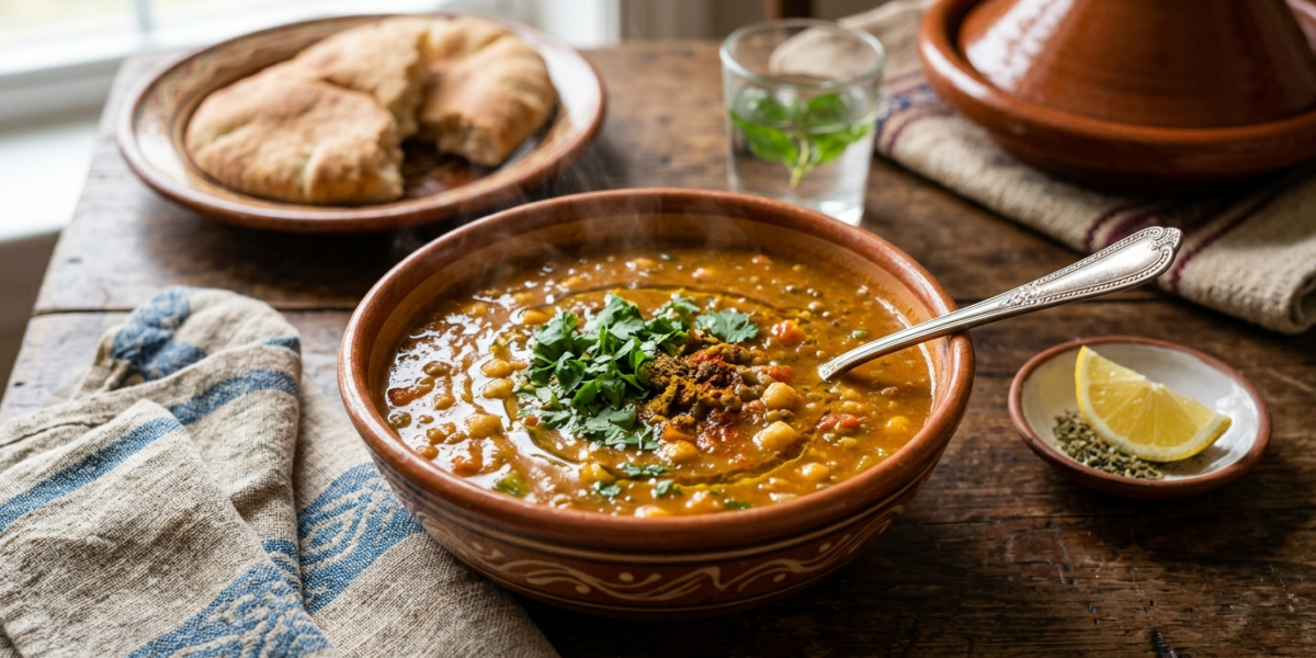 Harira sans gluten et sans lactose, soupe marocaine traditionnelle adaptée