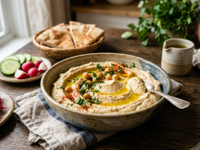 Houmous sans sésame ni tahini facile et savoureux