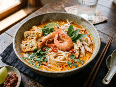 Laksa sans arachides et sans lactose