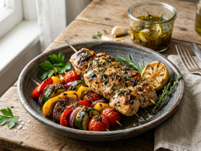 Marinade savoureuse sans sauce soja pour viandes et légumes