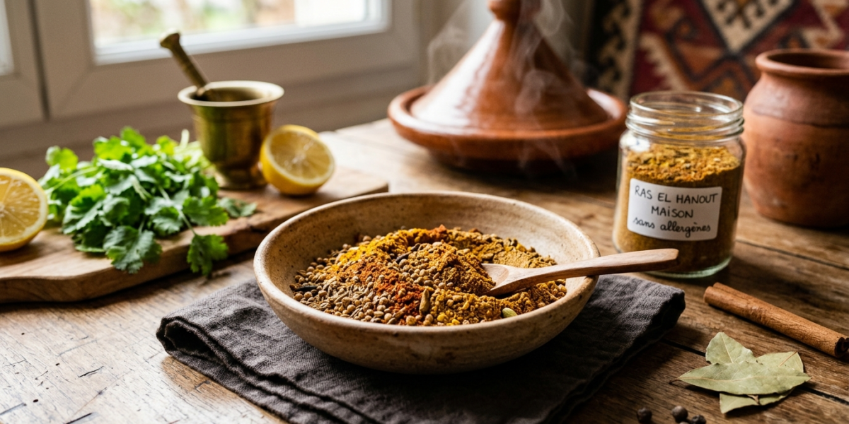 Mélange d&rsquo;épices Ras el Hanout maison sans allergènes