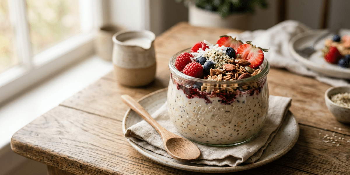 Overnight oats sans gluten sans œufs