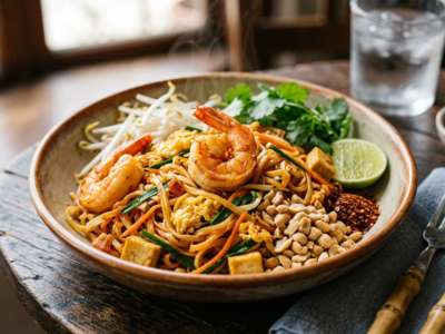 Pad Thaï traditionnel sans soja et sans gluten