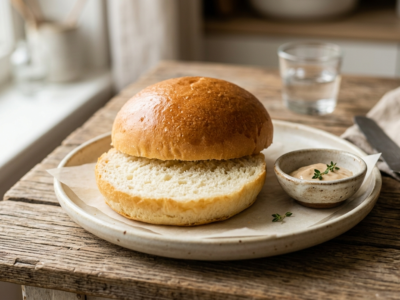 Pain burger sans gluten, sans sésame moelleux et léger