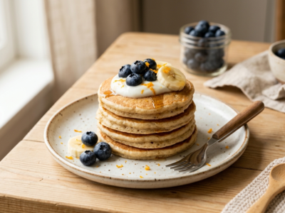 Pancakes pour bébé sans œufs, sans gluten et sans lactose