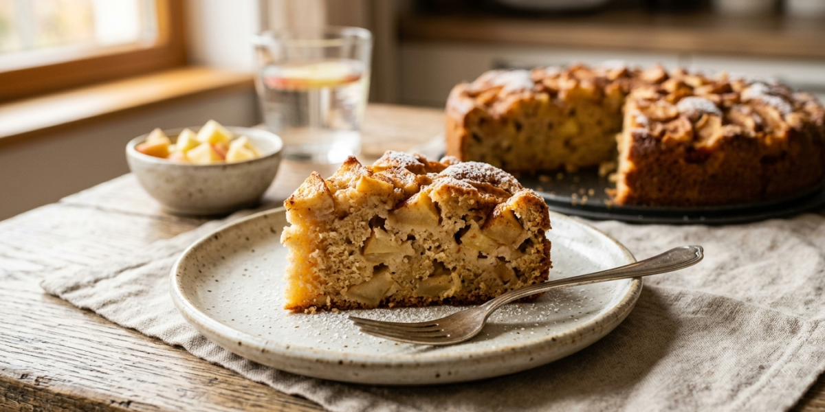 Pâtisserie sans allergènes courants : gâteau moelleux aux pommes