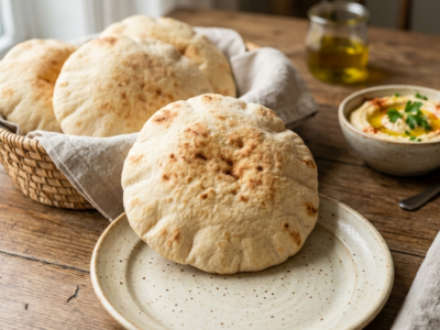 Pita maison sans sésame, moelleuse et légère