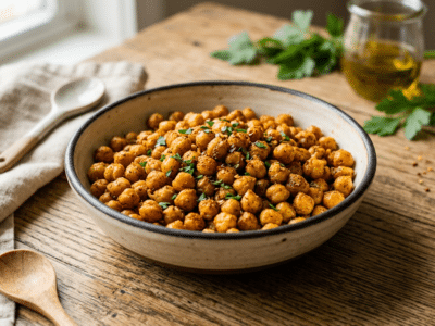 Pois chiches rôtis épicés sans gluten