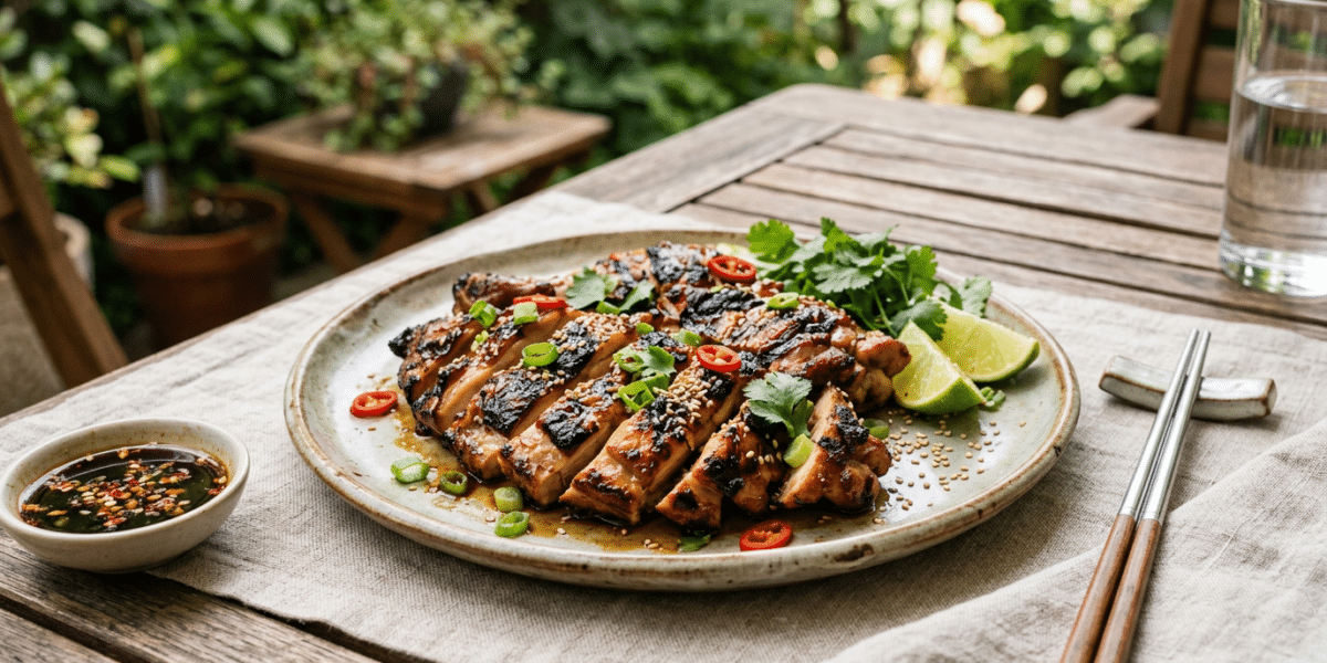 Poulet grillé mariné à la sauce soja sans gluten