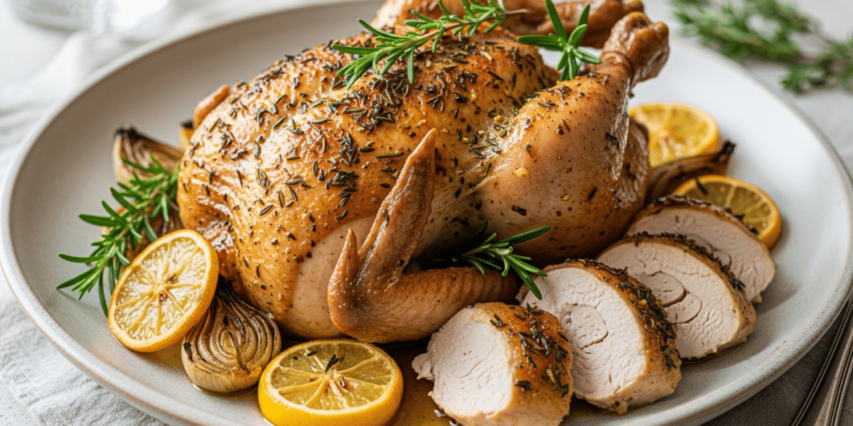 Poulet rôti mariné sans moutarde