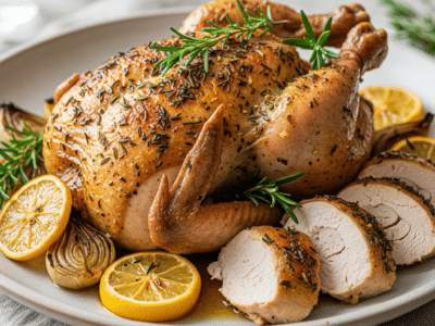 Poulet rôti mariné sans moutarde