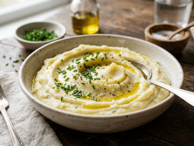 Purée de pommes de terre sans lait ni œuf, recette végétalienne simple et onctueuse