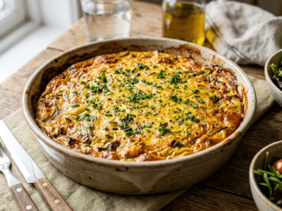 Quiche aux poireaux sans œuf et sans pâte