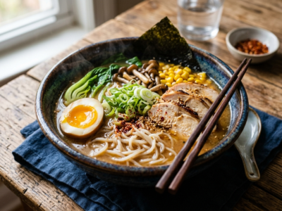 Ramen sans soja et sans gluten – Soupe japonaise revisitée