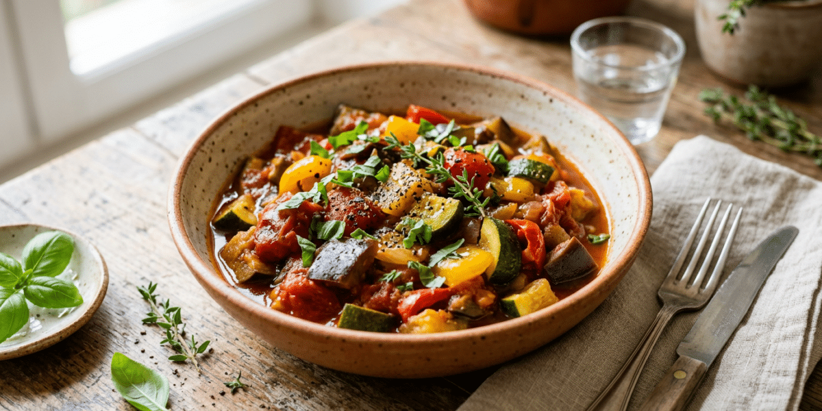 Ratatouille traditionnelle sans gluten et sans lactose