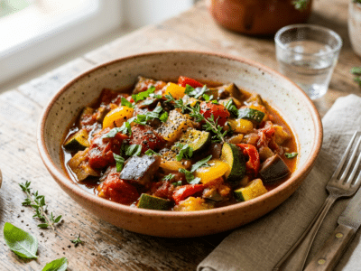 Ratatouille traditionnelle sans gluten et sans lactose