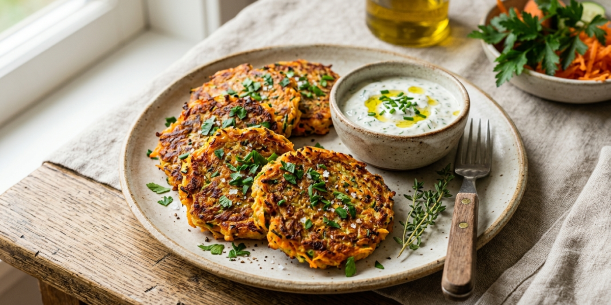 Recette de Galettes de Légumes Sans Gluten, Sans Lactose, Sans Œufs et Sans Fruits à Coques