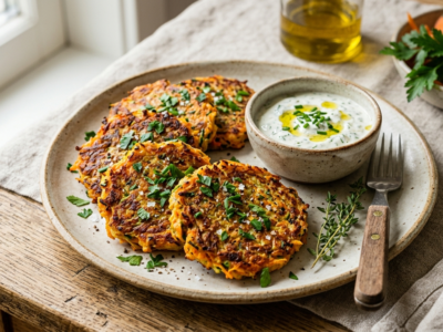 Recette de Galettes de Légumes Sans Gluten, Sans Lactose, Sans Œufs et Sans Fruits à Coques
